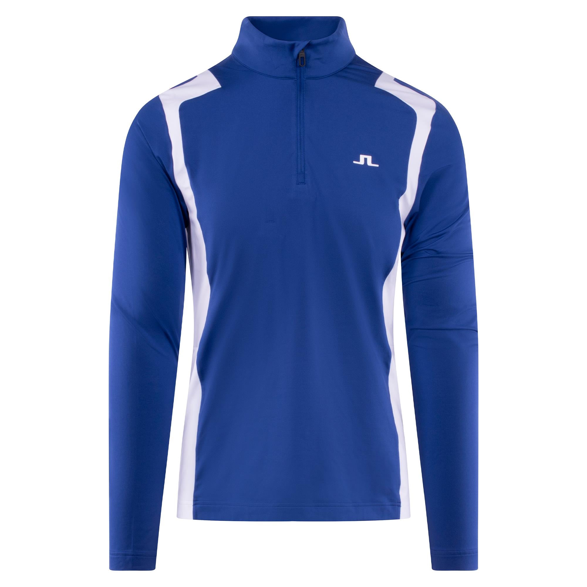 J Lindeberg Lukas Quarter Zip Mens Golf Mid Layer Clematis Blue
